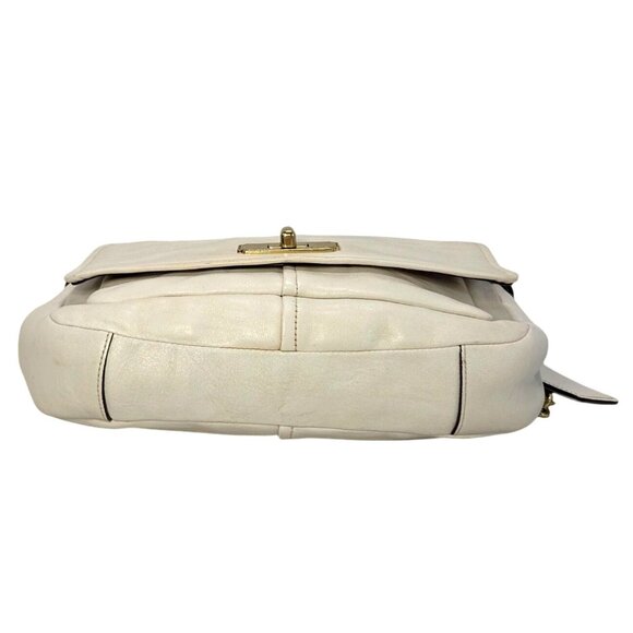 Coach Chelsea Parchment Leather Flap Turn Lock Shoulder or Crossbody Bag Chain - Picture 10 of 14